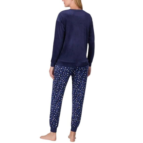 NWOT Nautica Henley Silky Fleece PJ Set | Navy - Picture 4 of 8